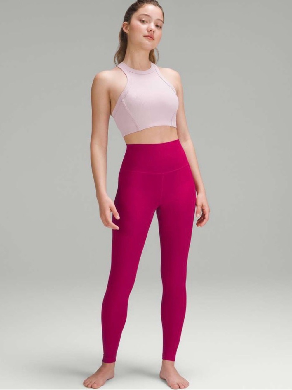 Lululemon Align Ribbed High-Rise Pant 28" in Wild Berry Sz 0